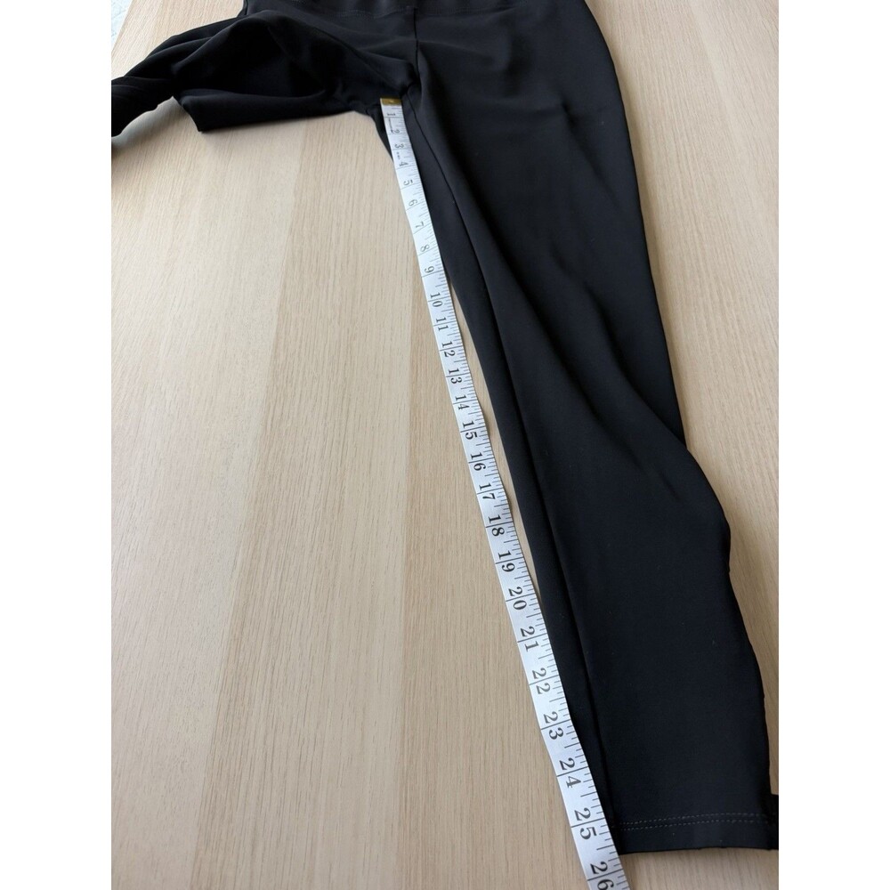 Cache Black Ankle Cutout Leggings Women Glam Pants Laser Stretch Elastic Waist M - Picture 6 of 10